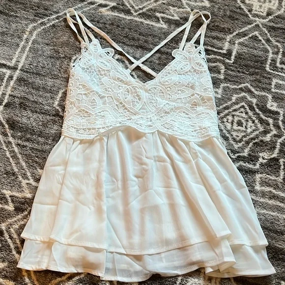 Free People Inspired Spaghetti Strap Blouse NWOT - Picture 1 of 3